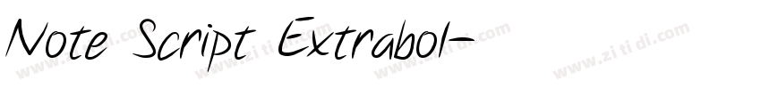 Note Script Extrabol字体转换